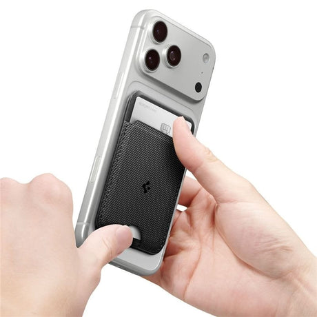 Spigen Hopfällbar Korthållare med 1 Kortplats - MagSafe Kompatibel - Svart