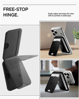 Spigen Slim Fold Korthållare för 3 Kort med Stativfunktion - MagSafe Kompatibel - Svart