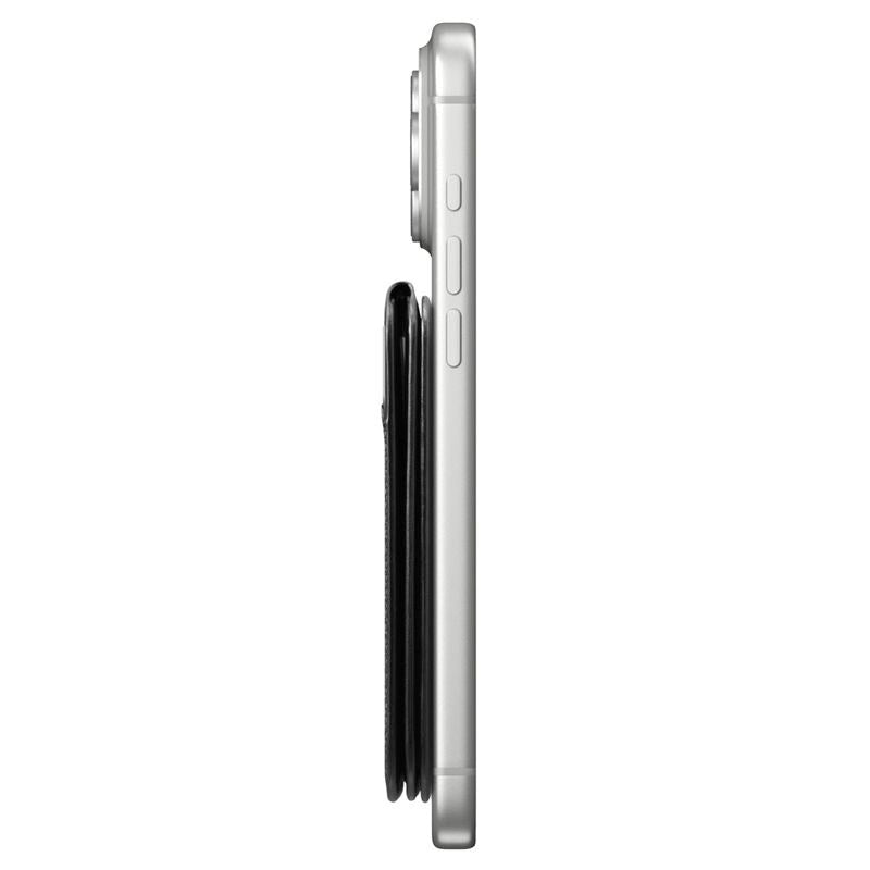 Spigen Slim Fold Korthållare för 3 Kort med Stativfunktion - MagSafe Kompatibel - Svart
