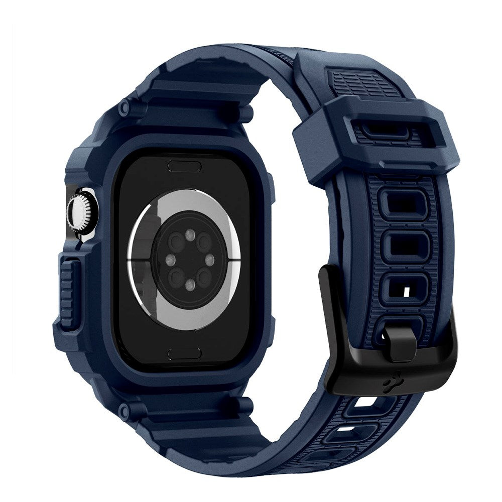 Apple Watch 11 (42mm) Spigen Rugged Armor Pro 2 Skal m. Rem - Blå