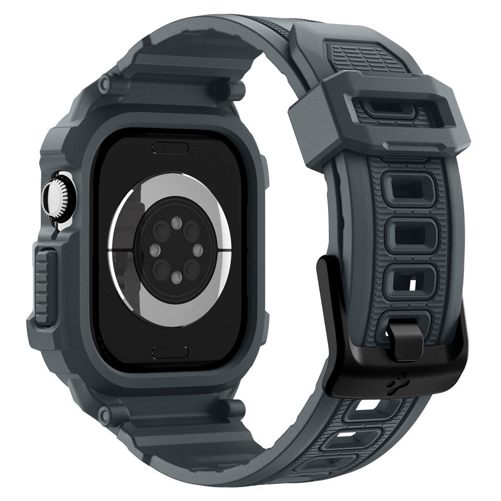 Apple Watch 11 (46mm) Spigen Rugged Armor Pro 2 Skal m. Rem - Grå
