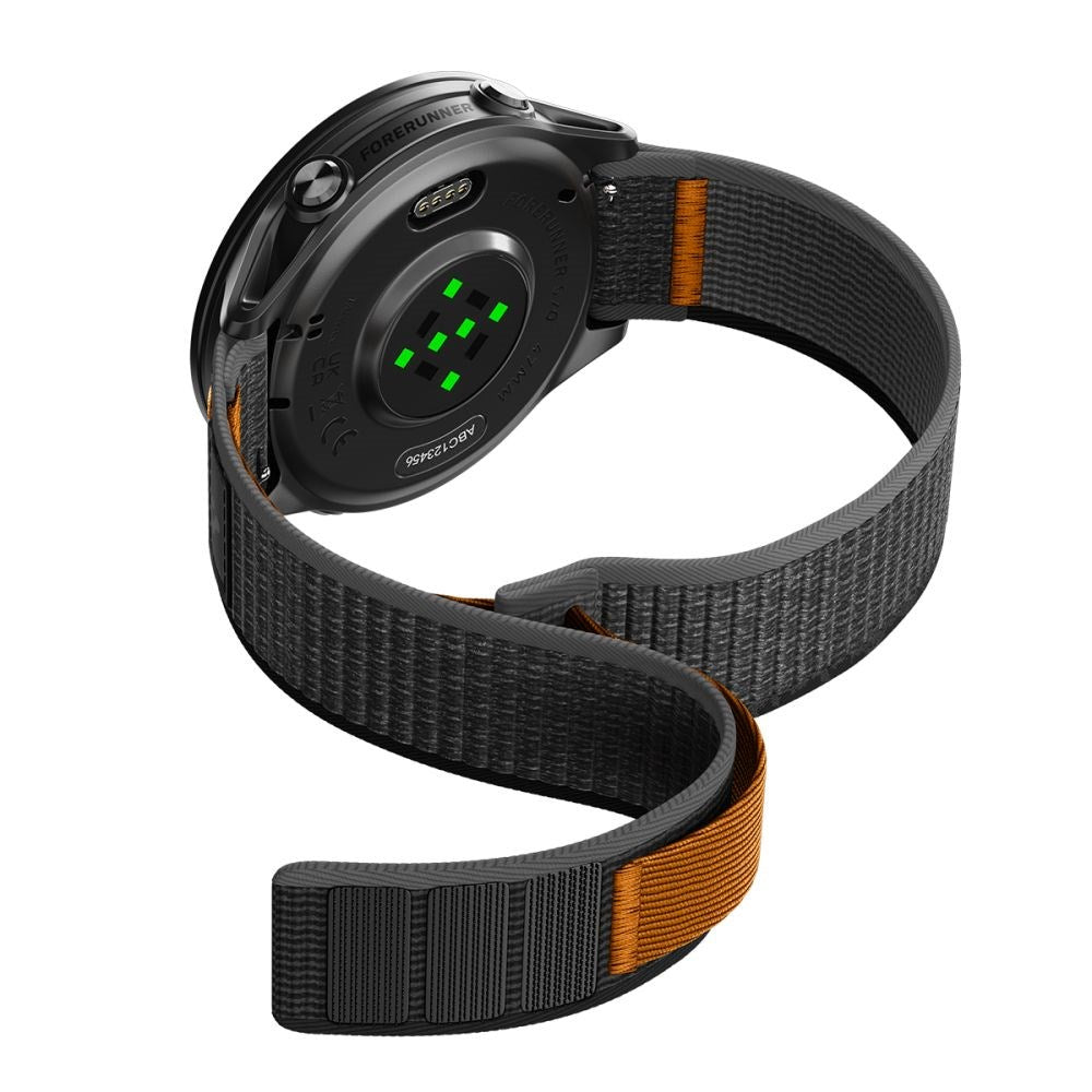 Spigen Athlex Air Universal Nylonrem (22mm) - Svart / Orange