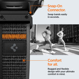 Universal Garmin 22mm QuickFit Spigen Athlex Air Nylonrem - Svart / Orange