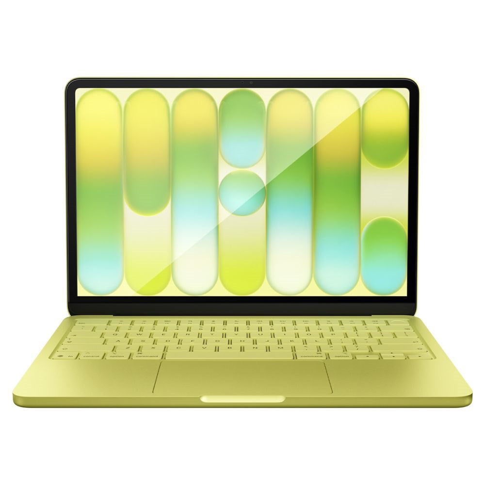 MacBook Neo 13 A18 Pro (2026) Spigen Glass tR Slim Härdat Skärmskyddsglas - Genomskinlig / Svart Kant