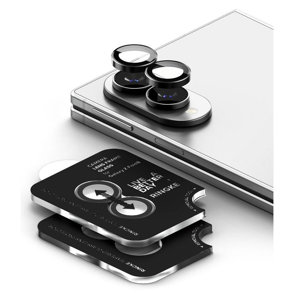 Samsung Galaxy Z Fold8 Ringke Kameralinsskydd m. Monteringsram - 2 st - Svart