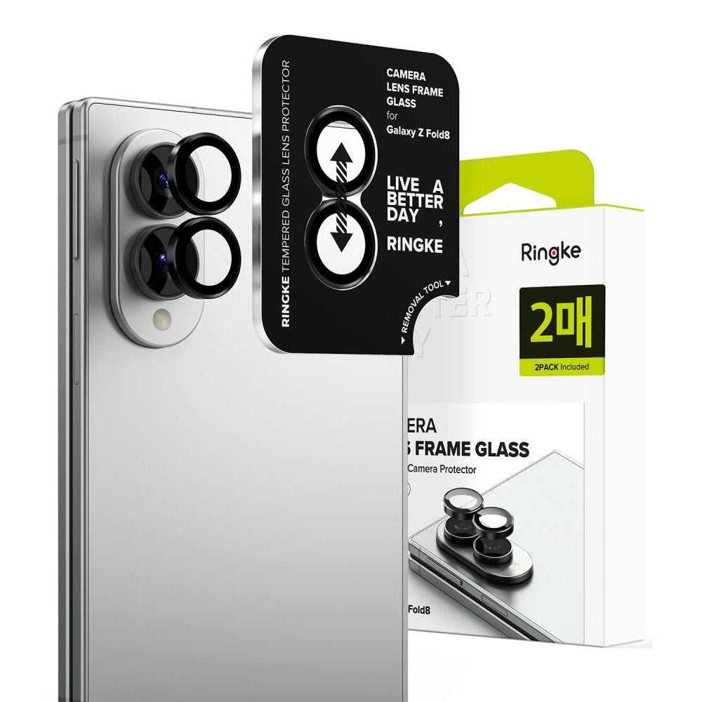 Samsung Galaxy Z Fold8 Ringke Kameralinsskydd m. Monteringsram - 2 st - Svart