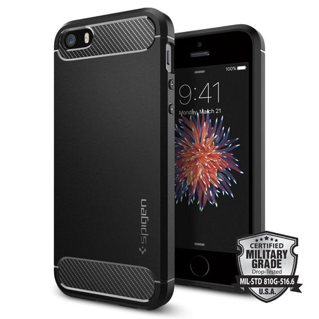 iPhone SE / 5 / 5S Spigen Rugged Armor Skal - Svart