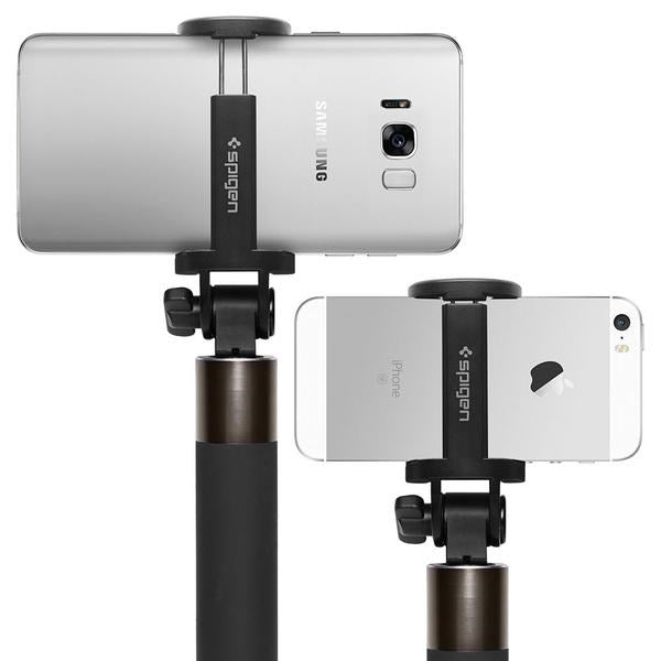 Spigen S530W Selfie Stick Bluetooth - Selfie Stang m. Knapudløser - Sort