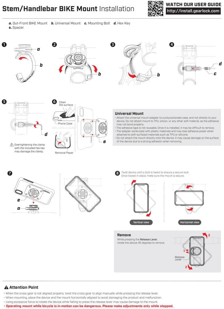 Spigen Gearlock MS100 - Bike Mount - Universal telefonhållare för cykel