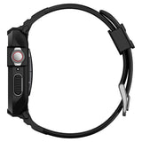 Apple Watch (SE/6/5/4 44mm) Spigen Rugged Armor Pro Skal inklusive Rem - Svart