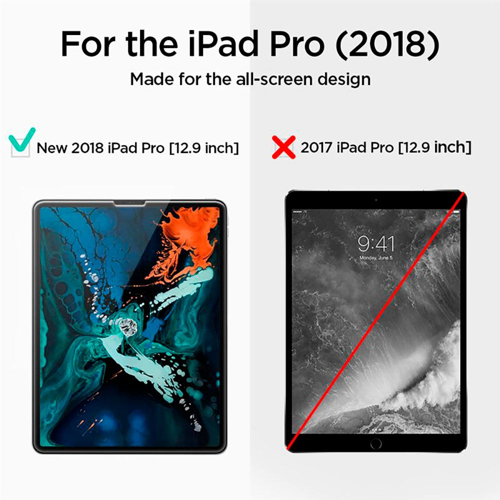 iPad Pro 12.9" (2022 / 2021 / 2020 / 2018) Spigen Glass.Tr Slim Skärmskydd - Härdat Glas - Genomskinlig