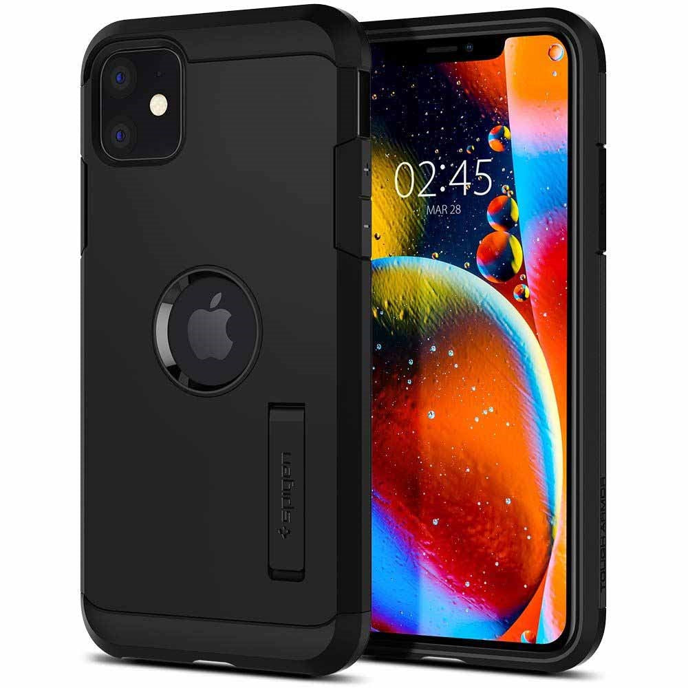 iPhone 11 Spigen Tough Armor Skal med stativfunktion - Svart