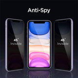 iPhone 11 Spigen Alignmaster Glas.tR Skärmskydd - Privacy - Case Friendly - Genomskinlig