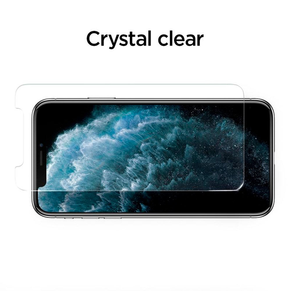 iPhone 11 Pro / X / Xs Spigen Alignmaster Glas.tR Skärmskydd 2. Stk - Case Friendly - Genomskinlig