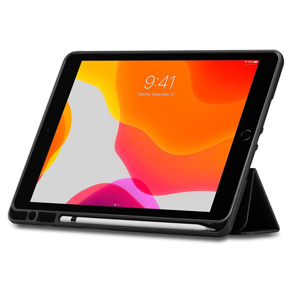 iPad 10.2" (2021 / 2020 / 2019) Spigen Urban Fit Fodral med Stylus Pen Hållare - Tyg - Svart