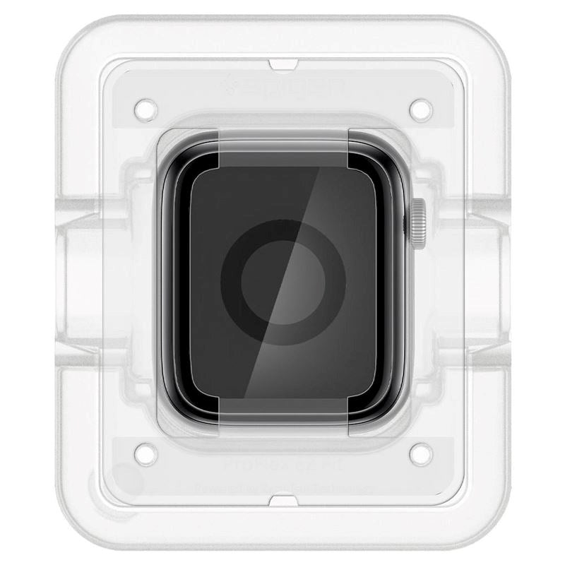 Apple Watch (38/40/SE/41/42mm) Spigen EZ Fit Flex Skärmskydd - 2 St. - Genomskinlig / Svart Kant