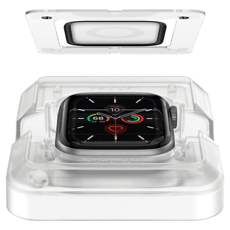 Apple Watch (38/40/SE/41/42mm) Spigen EZ Fit Flex Skärmskydd - 2 St. - Genomskinlig / Svart Kant