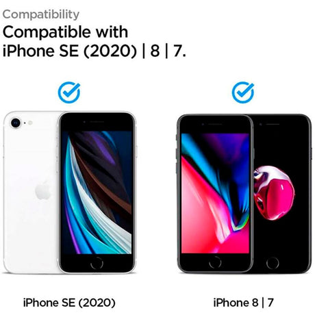 iPhone SE (2022 / 2020) / 8 / 7 Spigen Skärmskydd - Svart Kant