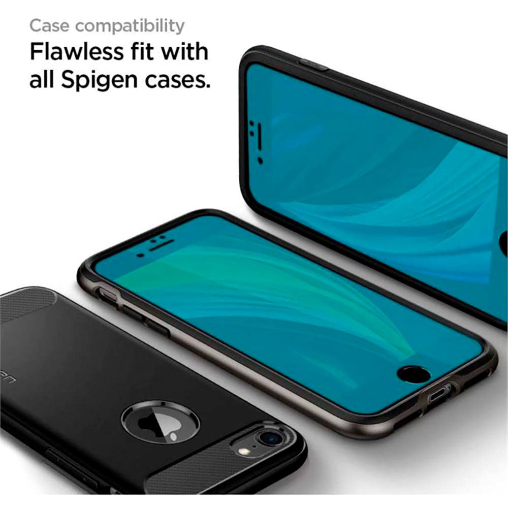 iPhone SE (2022 / 2020) / 8 / 7 Spigen Skärmskydd - Svart Kant