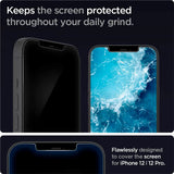 iPhone 12 / 12 Pro Spigen EZ Fit Glas.tR Skärmskydd 2. Stk - Case Friendly - Genomskinlig