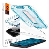 iPhone 12 / 12 Pro Spigen EZ Fit Glas.tR Skärmskydd 2. Stk - Case Friendly - Genomskinlig