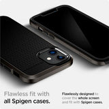 iPhone 12 Mini Spigen EZ Fit Glas.tR Skärmskydd 2. Stk - Case Friendly - Genomskinlig