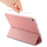 iPad Air 10.9-11" (2024-2020) Spigen Urban Fit Tyg Fodral m. Pennhållare - Rose Gold