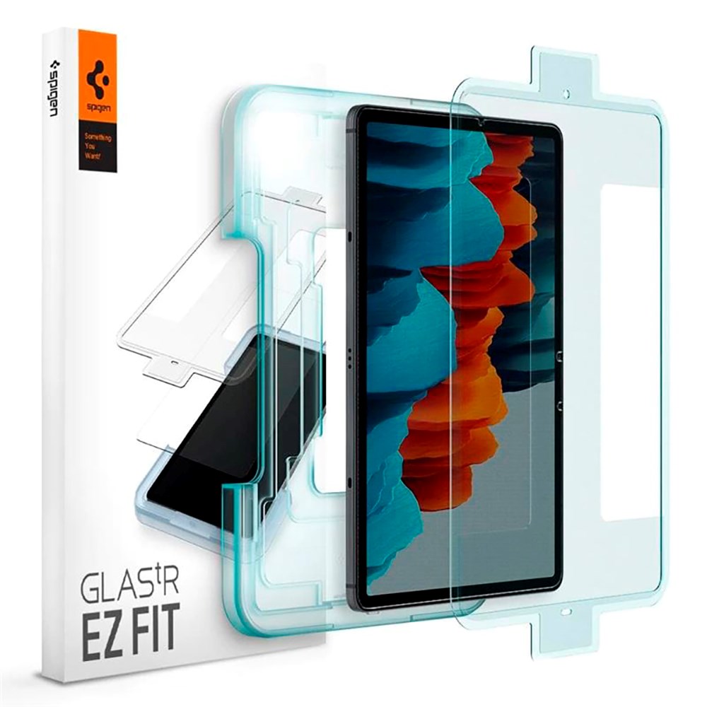 Samsung Galaxy Tab S8 / S7 Spigen EZ Fit Glas.tR Skärmskydd - Case Friendly - Genomskinlig