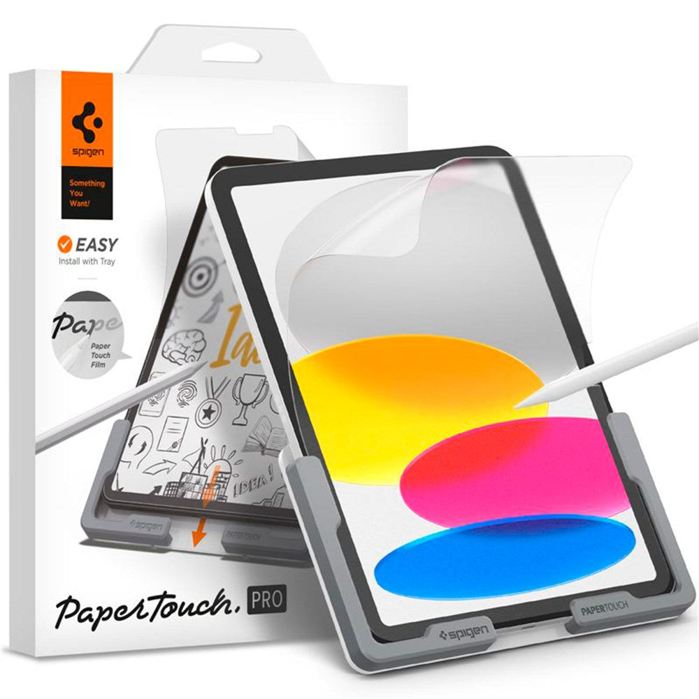 iPad Air (2022 / 2020) / Pro 11" (2022 / 2021 / 2020 / 2018) Spigen Paper Touch Pro Skärmskydd med Monteringssats - Case Friendly - Genomskinlig