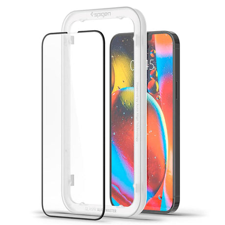 iPhone 14 / 13 Pro / 13 Spigen Skärmskydd 2-Pack - Svart Kant