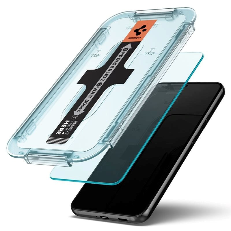 Samsung Galaxy S22+ (Plus) Spigen EZ Fit Glas.tR Skärmskydd 2. Stk - Case Friendly - Genomskinlig