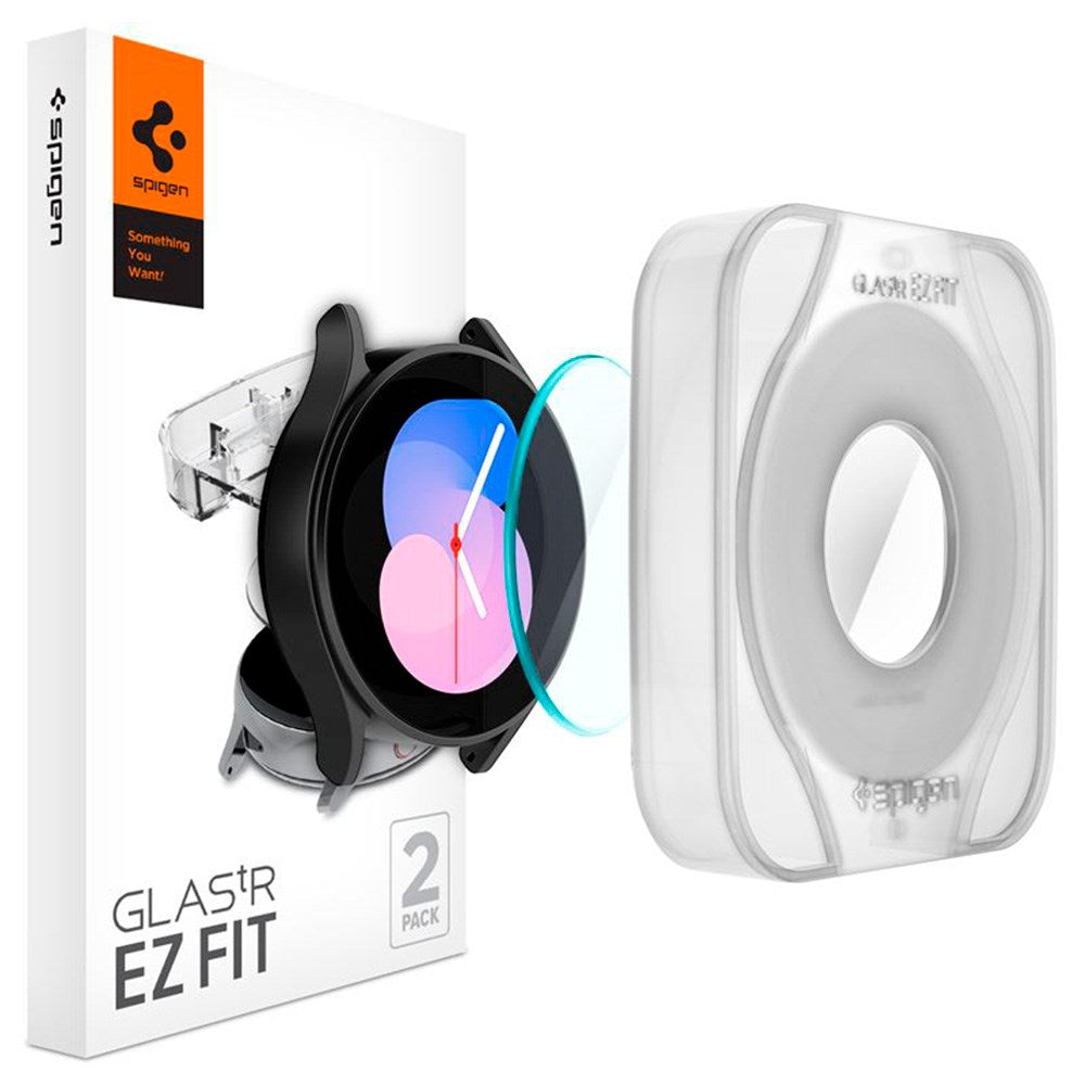 Spigen Samsung Galaxy Watch 5 / 4 (40mm) EZ Fit GLAS.tR Skärmskydd - 2-Pack - Genomskinlig