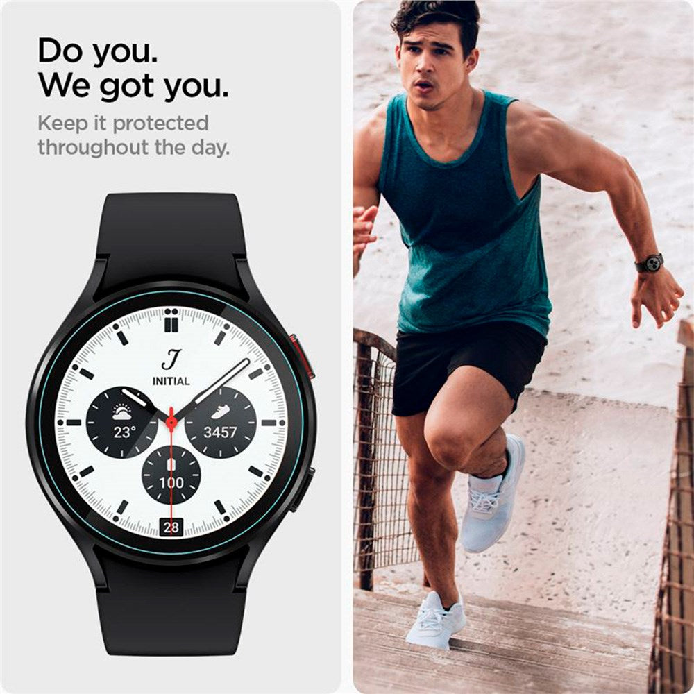 Spigen Samsung Galaxy Watch 5 Pro (45mm) EZ Fit GLAS.tR Skärmskydd - 2-Pack - Genomskinlig