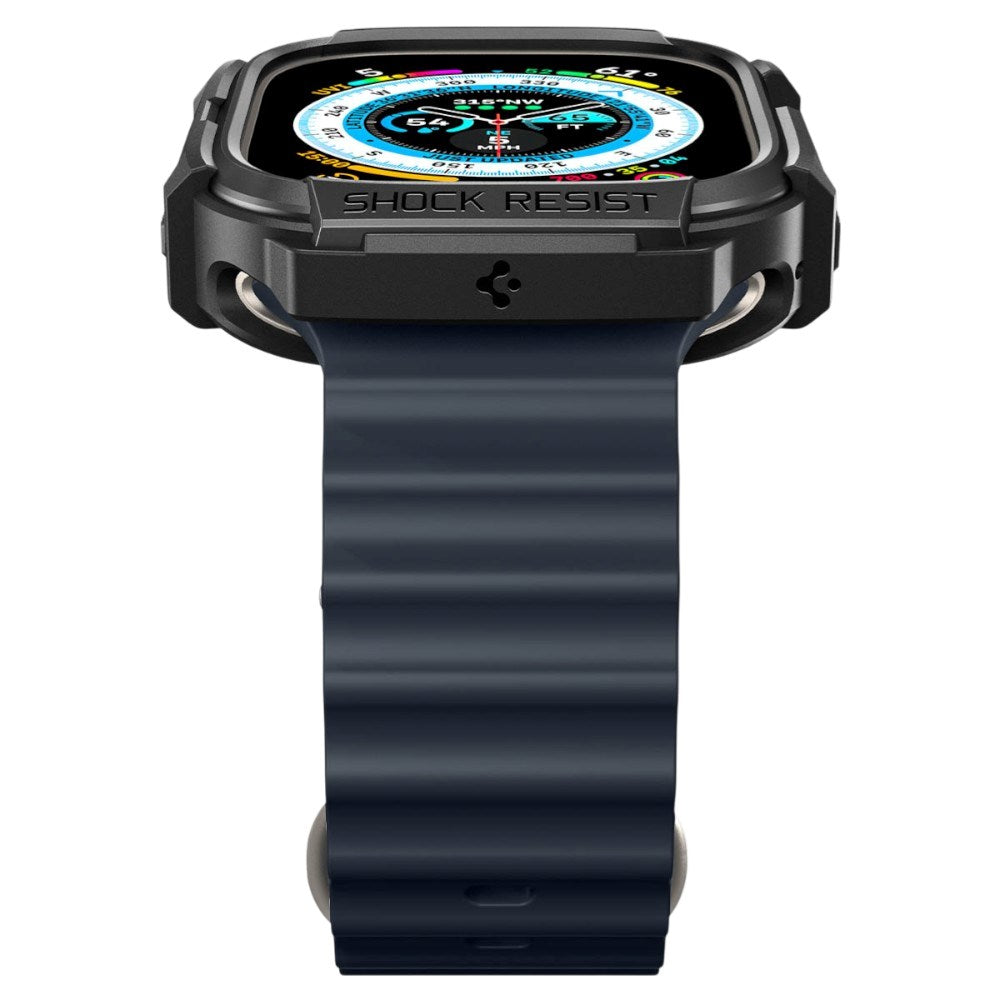 Apple Watch Ultra 3 / 2 / 1 (49mm) Spigen Rugged Armor Skal - Svart