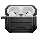 AirPods Pro (2nd Gen) Spigen Though Armor Skal - MagSafe-kompatibelt - med Karbinhake - Svart