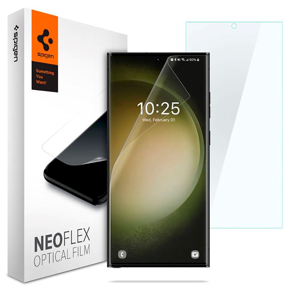 Samsung Galaxy S23 Ultra Spigen NeoFlex Skärmskydd i Plast - 2-Pak - Genomskinlig