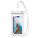 Spigen A610 Universal Waterproof Floating Pouch - Vit / Transparent (Max. Telefonstorlek: 170 x 90mm)