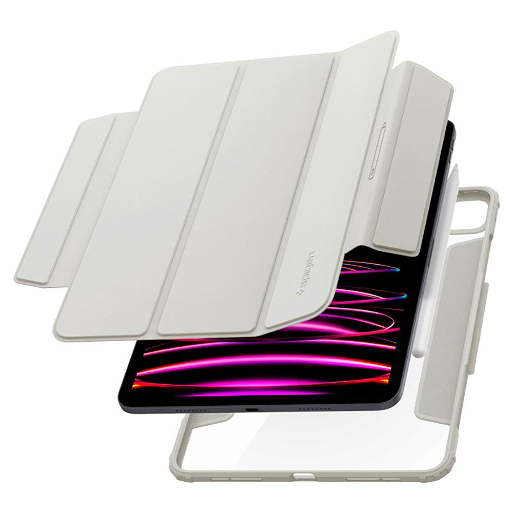 iPad Pro 11" (2022 / 2021 / 2020 / 2018) Spigen Air Skin Pro Läder Flip Fodral - Grå