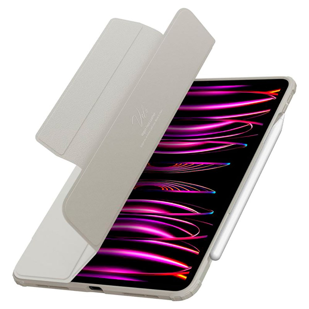 iPad Pro 11" (2022 / 2021 / 2020 / 2018) Spigen Air Skin Pro Läder Flip Fodral - Grå