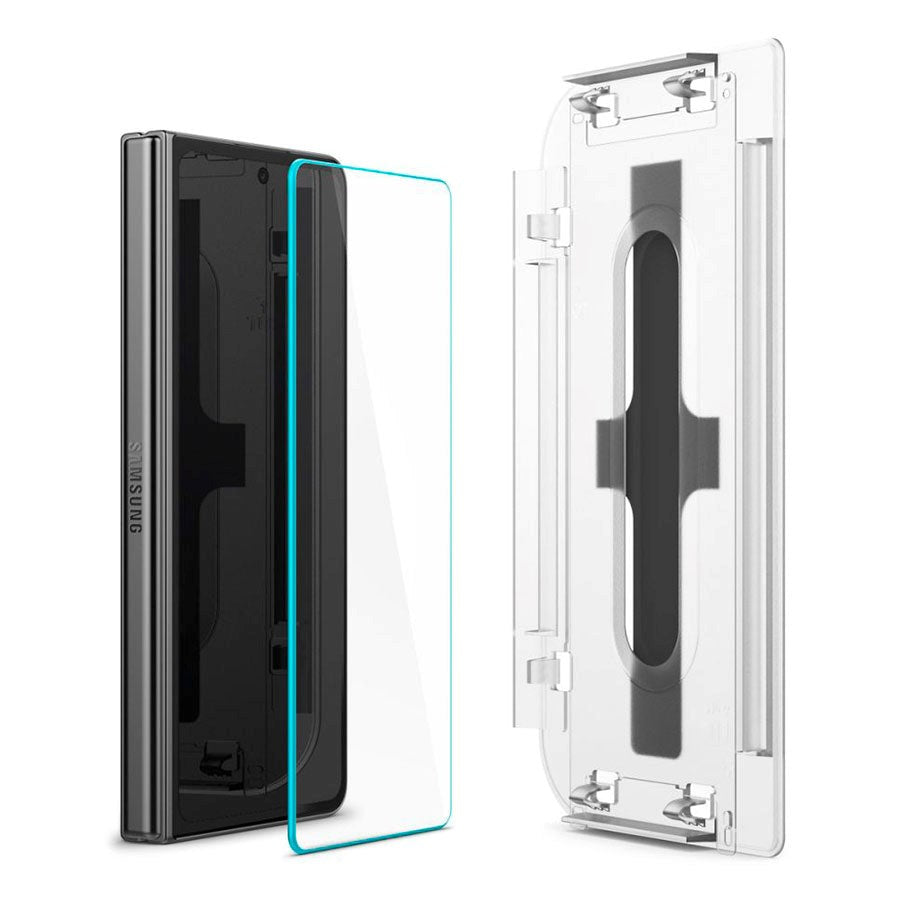 Spigen Samsung Galaxy Z Fold5 EZ Fit Glas.tR Skärmskydd - 2 st. - Case Friendly - Genomskinlig