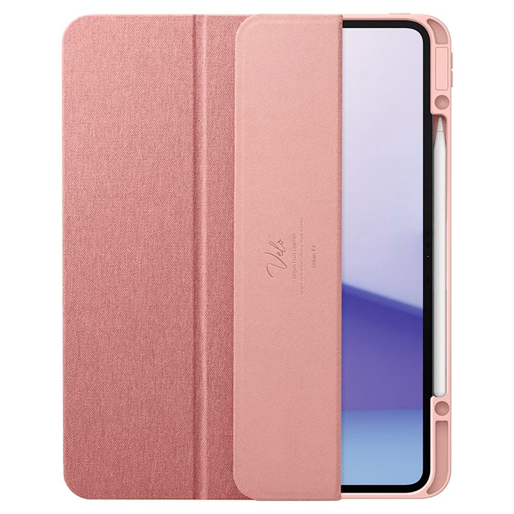 iPad Pro 13" (2024) Spigen Urban Fit Fodral med Stylus Pen Hållare - Tyg - Rose Gold