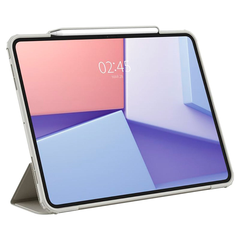 iPad Pro 13" (2024) Spigen Air Skin Pro Läder Flip Fodral - Grå