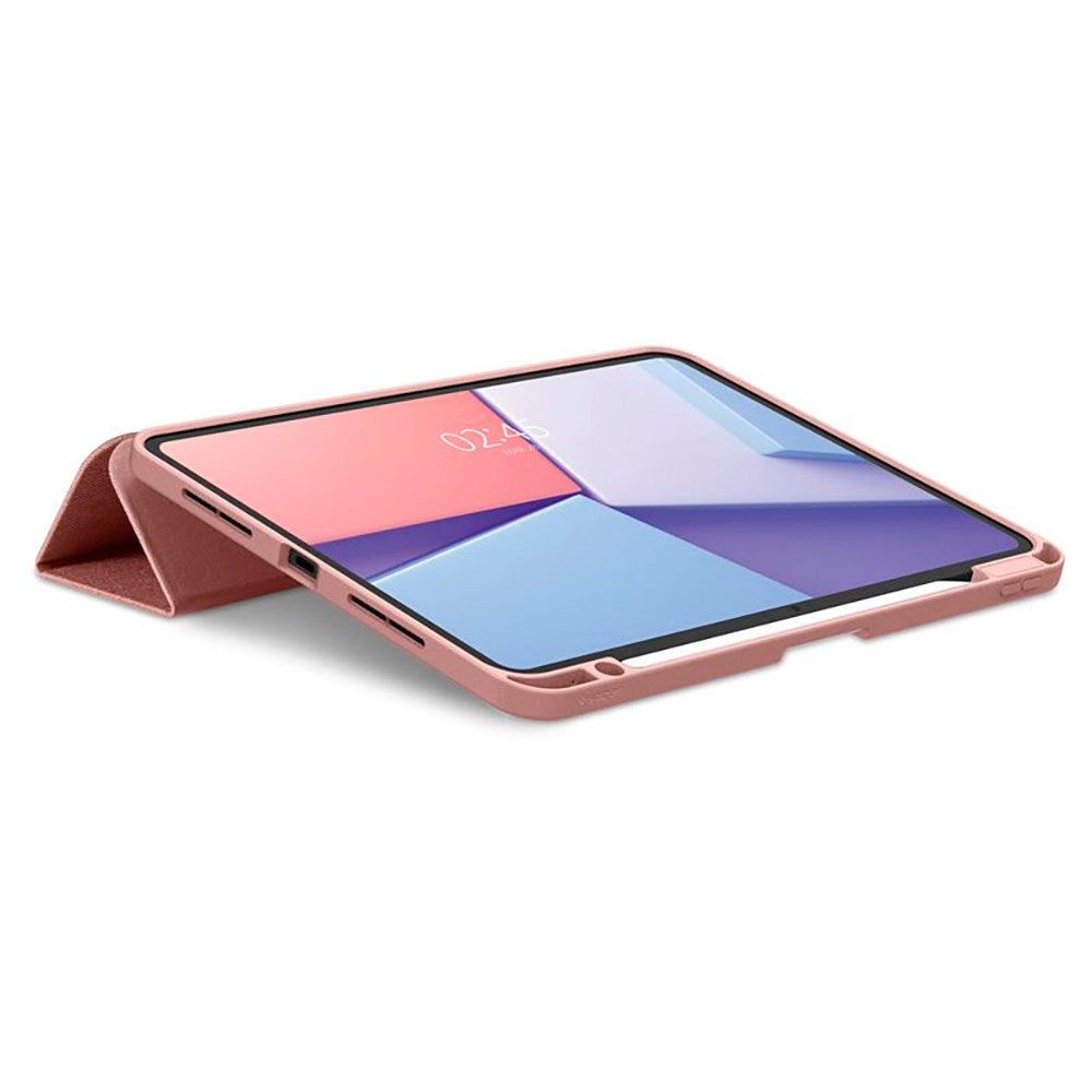 iPad Pro 11" (2024) Spigen Urban Fit Fodral med Stylus Pen Hållare - Tyg - Rose Gold