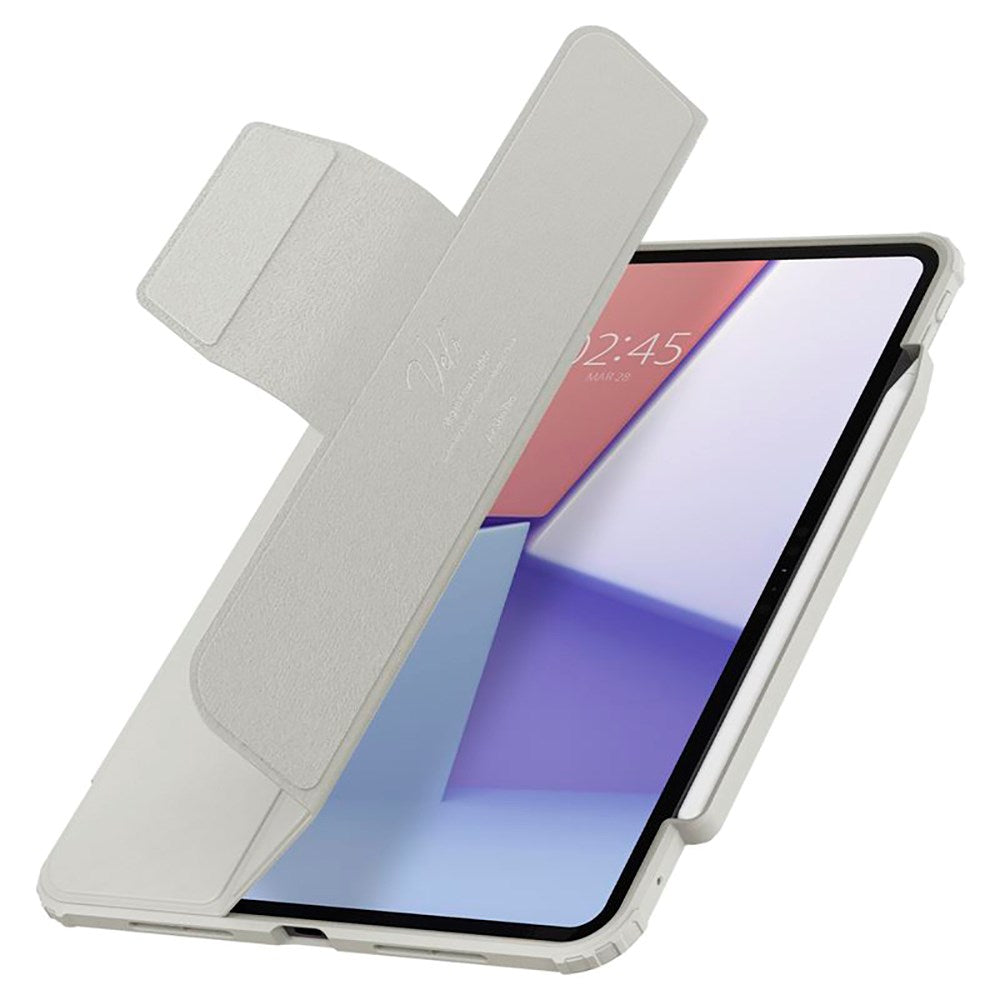 iPad Pro 11" (2024) Spigen Air Skin Pro Läder Flip Fodral - Grå