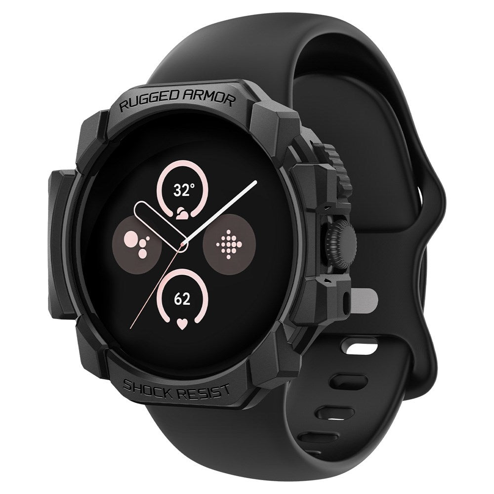 Google Pixel Watch 1 / 2 / 3 (41mm) Spigen Rugged Armor Skal TPU - Svart