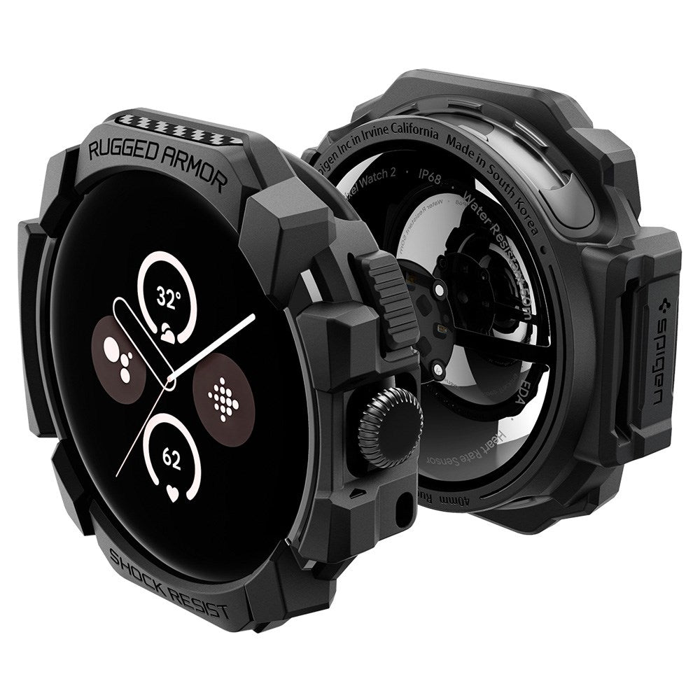 Google Pixel Watch 1 / 2 / 3 (41mm) Spigen Rugged Armor Skal TPU - Svart