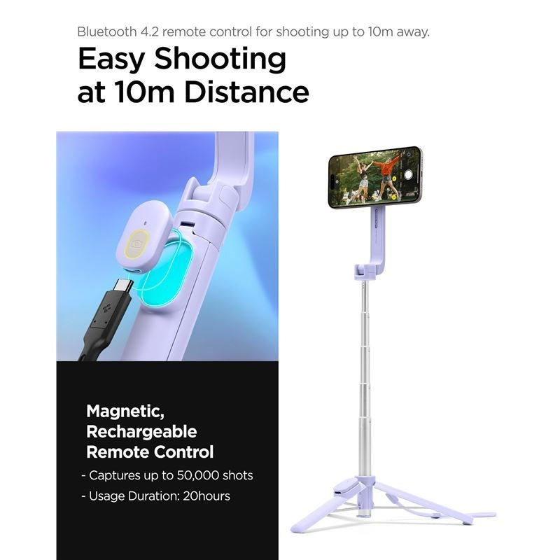 Spigen Tripod Selfie Stick - MagSafe Kompatibel - Lila