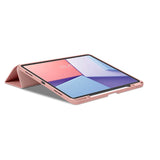 iPad Air 13" (2024) Spigen Urban Fit Fodral med Stylus Pen Hållare - Tyg - Rose Gold