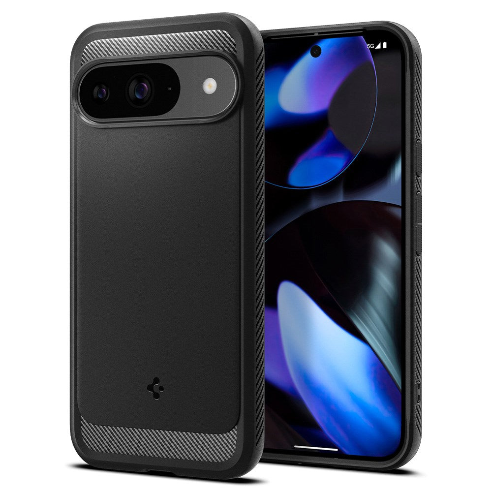 Google Pixel 9 / 9 Pro Spigen Rugged Armor Skal - Svart