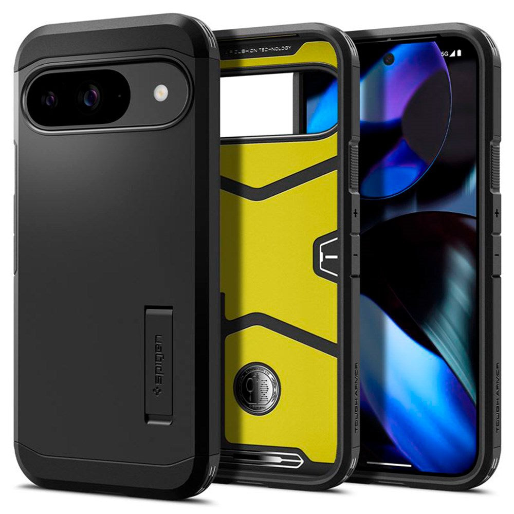 Google Pixel 9 / 9 Pro Spigen Tough Armor Skal m. Stativfunktion - Svart